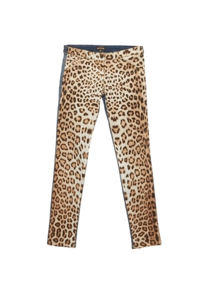 Roberto Cavalli Vintage leopard-print skinny jeans - Blue