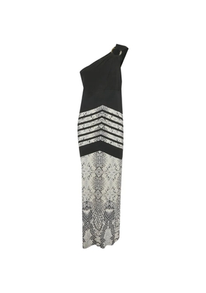 Roberto Cavalli snake-print one-shoulder maxi dress - Neutrals