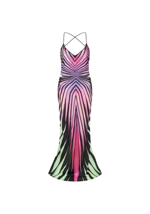 Roberto Cavalli Ray Of Paradise cross-strap maxi dress - Black