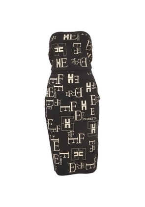 Elisabetta Franchi jacquard knit midi skirt set - Black