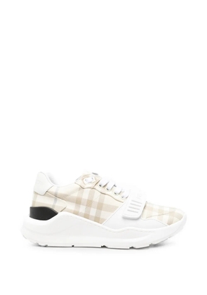 Burberry check-pattern touch-strap sneakers - Neutrals