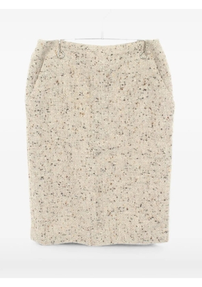 CHANEL Pre-Owned 1986-1988 99A tweed skirt - Neutrals