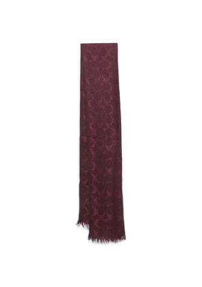 Coach Signature logo-pattern scarf - Purple