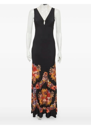 Roberto Cavalli Vintage floral-print maxi dress - Black