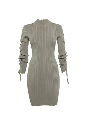 Herve Leger rib-knit mini dress - Grey