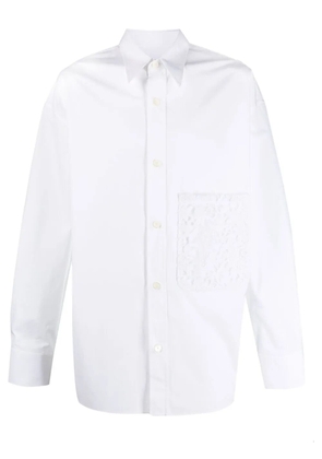 Valentino Garavani floral lace pocket shirt - White