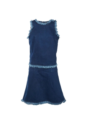Louis Vuitton Pre-Owned fringed two top and midi skirt set - Blue