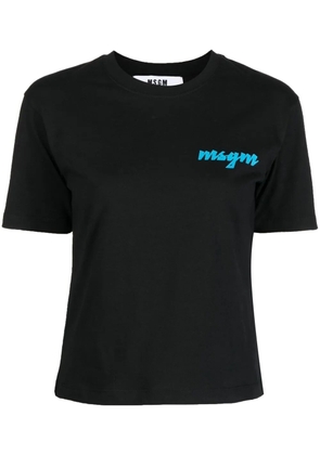 MSGM logo-print short-sleeve T-shirt - Black