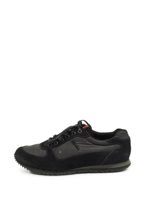 Prada Pre-Owned suede-panel sneakers - Black