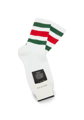 Gucci Pre-Owned Web stripe socks - White
