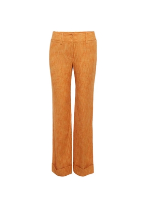 Dolce & Gabbana Pre-Owned tweed straight-fit trousers - Orange