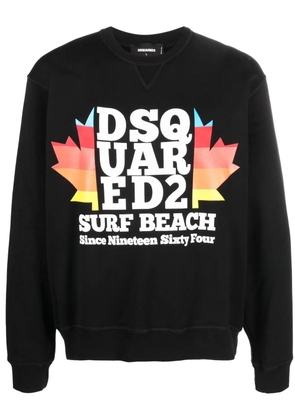 DSQUARED2 graphic-print long-sleeve sweatshirt - Black