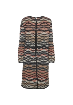 Missoni Pre-Owned Zigzag knit long cardigan - Black