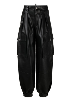 DSQUARED2 leather cargo trousers - Black