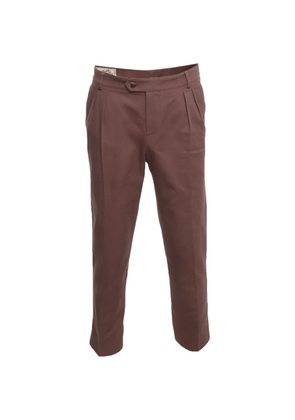 Hermès Pre-Owned pleated drill trousers - Brown