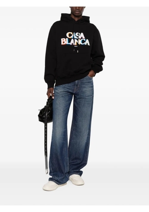 Casablanca drawstring hoodie - Black