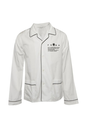 Prada Pre-Owned printed cotton pajama shirt - White