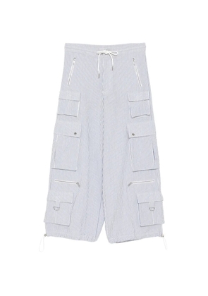 Cynthia Rowley Millie seersucker cargo pants - Blue