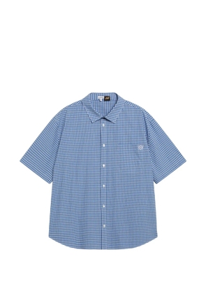 LOEWE gingham-check short-sleeve shirt - Blue
