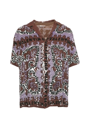 Valentino Garavani Pre-Owned Sequin logo shirt - Brown