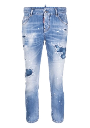DSQUARED2 distressed cropped jeans - Blue