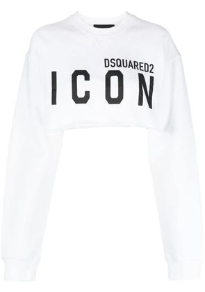DSQUARED2 Icon-print detail sweatshirt - White