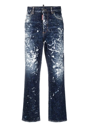 DSQUARED2 embellished straight-leg jeans - Blue