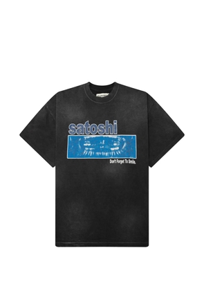 SATOSHI NAKAMOTO graphic-print T-shirt - Black
