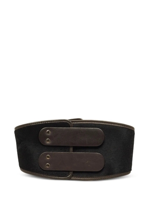 Fendi Pre-Owned 2012 calf-hair waist belt - Black