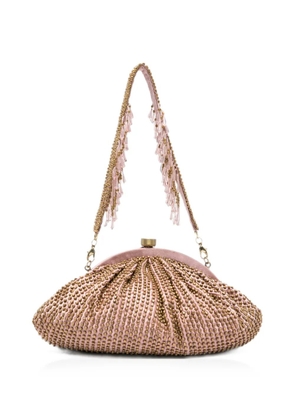 SLO_HAND_MADE beaded-embellished clutch bag - Pink