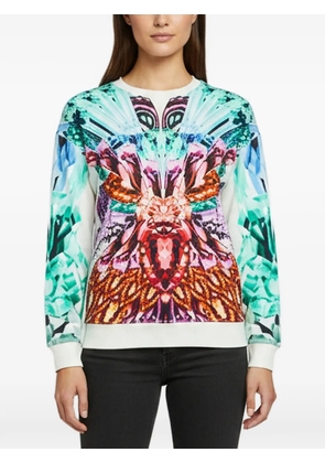 Just Cavalli Vintage crystal-print sweatshirt - Blue