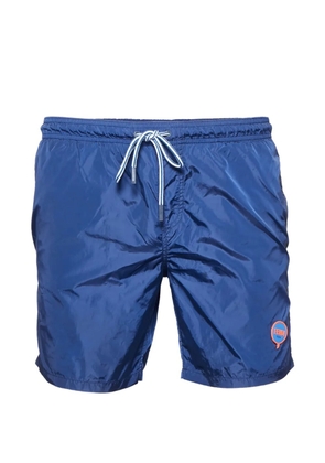 Fendi Pre-Owned logo-patch swim shorts - Blue