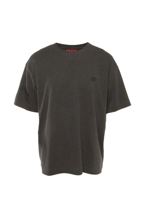 Gucci Pre-Owned embroidered logo crewneck T-shirt - Grey