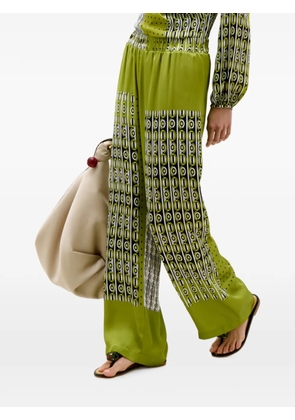 Silvia Tcherassi Nerea abstract-print trousers - Green