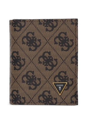 GUESS USA Milano monogram-print logo-plaque wallet - Brown