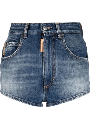 DSQUARED2 logo-patch denim shorts - Blue