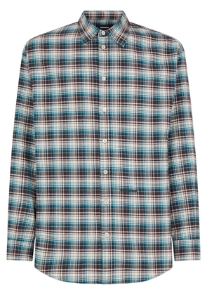 DSQUARED2 plaid-check pattern cotton shirt - Black