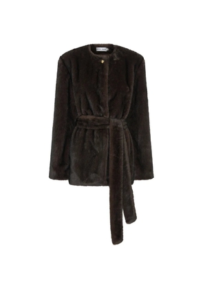 Anna Quan Braque faux-fur belted jacket - Brown