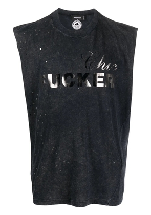 DSQUARED2 slogan-print cotton tank top - Grey