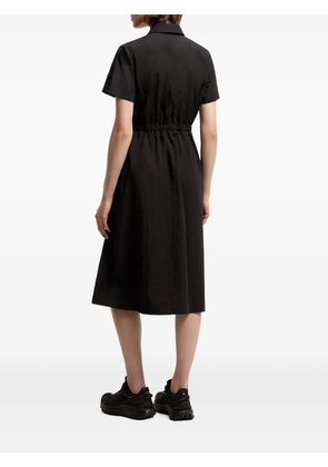 Moncler drawstring-waist zip-up midi dress - Black