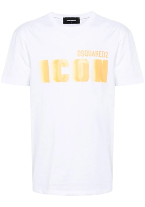 DSQUARED2 Icon Blur-print cotton T-shirt - White