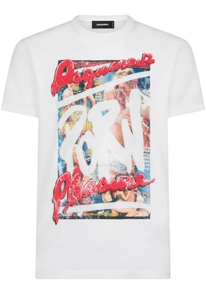 DSQUARED2 graphic-print cotton T-shirt - White