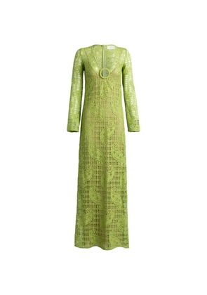 Silvia Tcherassi Bette paisley-lace maxi dress - Green