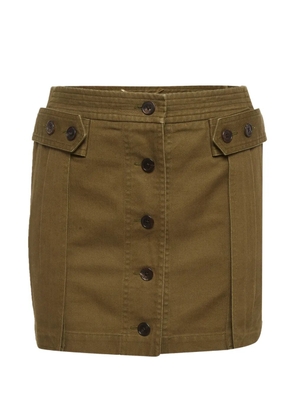 Saint Laurent Pre-Owned button-up mini skirt - Green