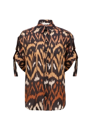 ZIMMERMANN Aster ikat-print shirt - Black