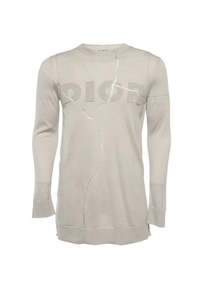 Christian Dior Pre-Owned logo asymmetric sweater - Grey