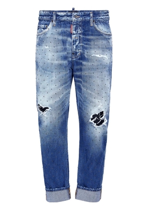 DSQUARED2 distressed cropped jeans - Blue