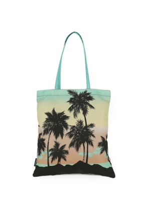 Palm Angels sunset-print tote bag - Blue