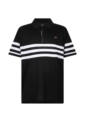 Paul & Shark striped zip-fastening polo shirt - Black