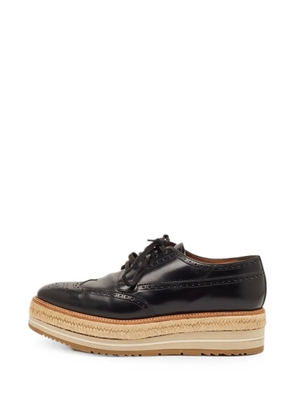 Prada Pre-Owned espadrille brogue Derby shoes - Black